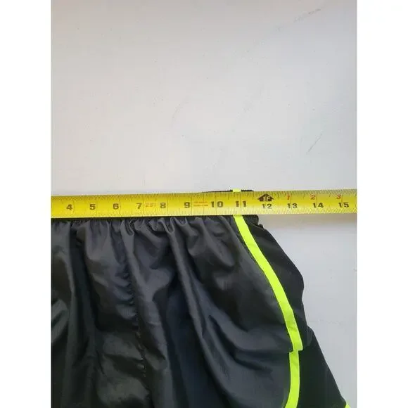 Nike Running Shorts Womens XS Neon Black Run Retro Lined Atheistic Performance - Picture 3 of 8